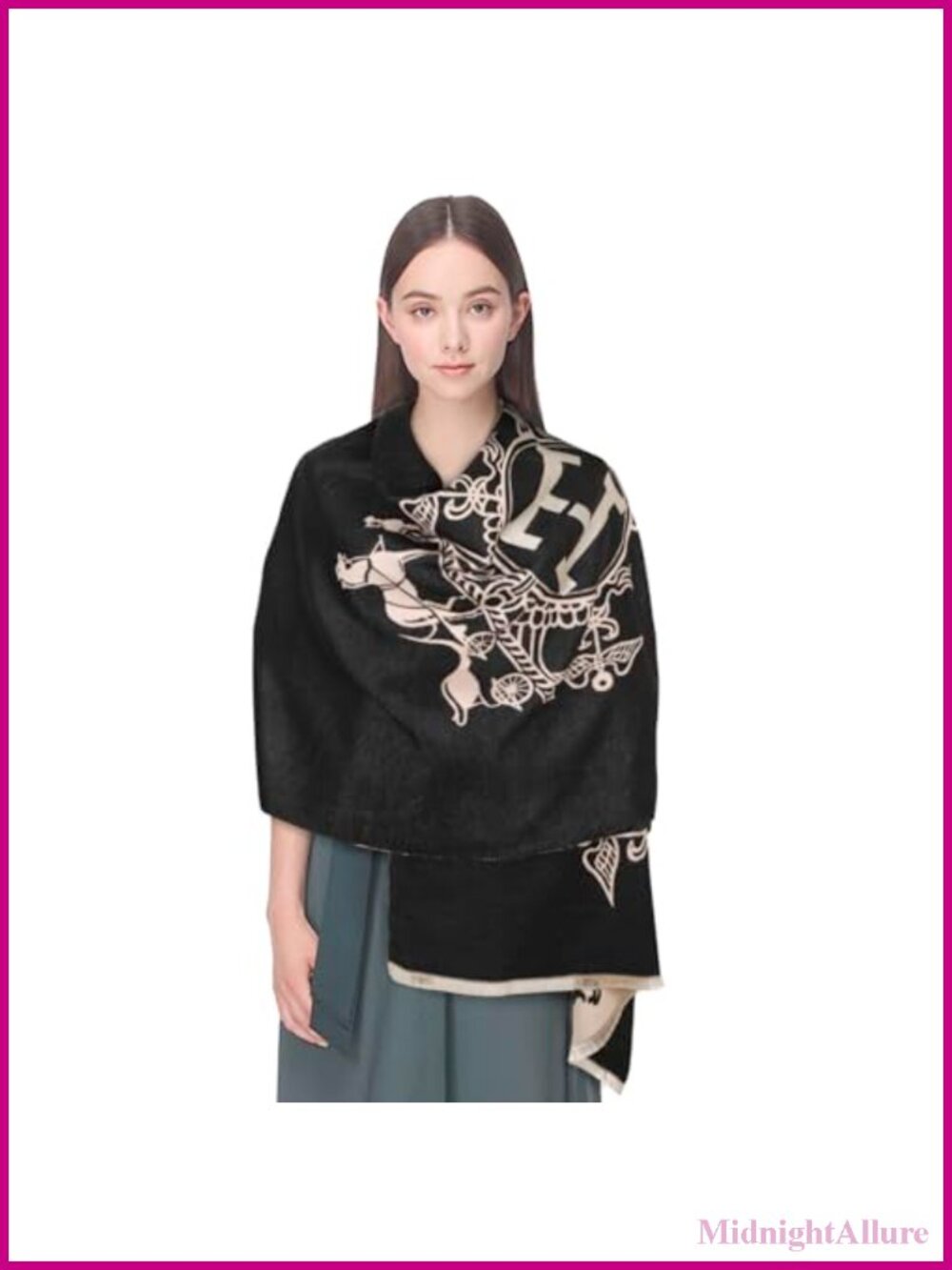 Cashmere Feel Pashmina Shawl Wrap Large Long Scarf for Wedding Evening